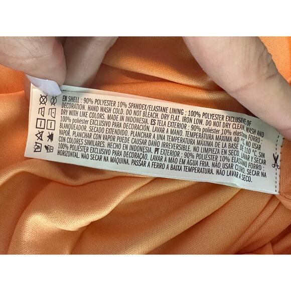 Forever 21 melon orange bodycon mini dress size medium - Picture 4 of 12